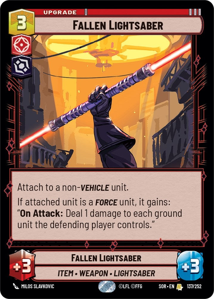 Image for Fallen Lightsaber - Star Wars: Unlimited