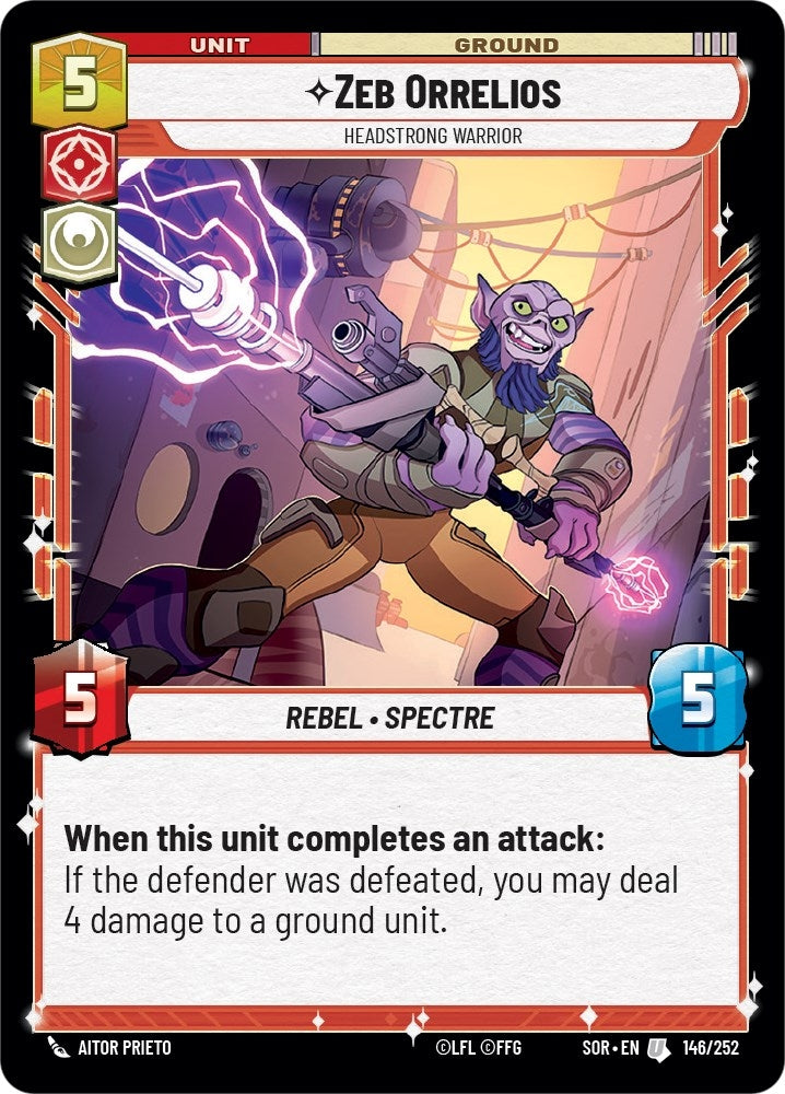 Image for Zeb Orrelios - Headstrong Warrior - Star Wars: Unlimited