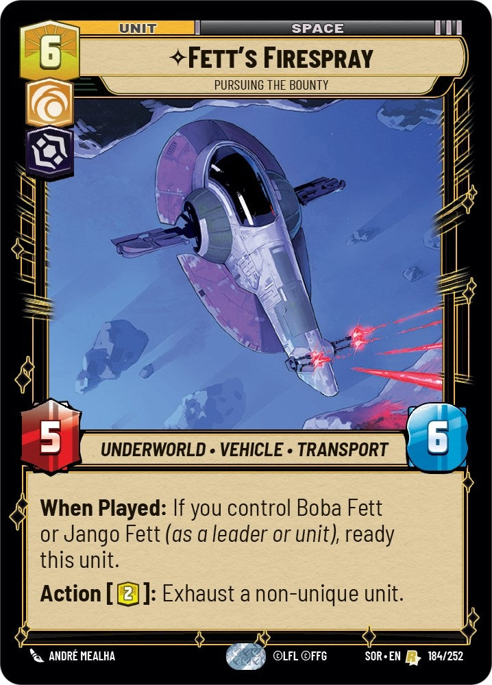 Image for Fett's Firespray - Pursuing the Bounty - Star Wars: Unlimited