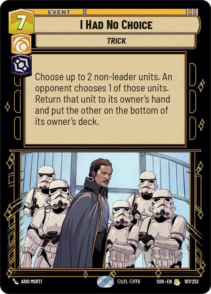 Image for I Had No Choice - Star Wars: Unlimited