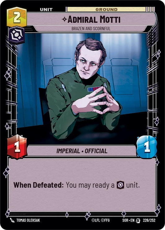 Image for Admiral Motti - Brazen and Scornful - Star Wars: Unlimited