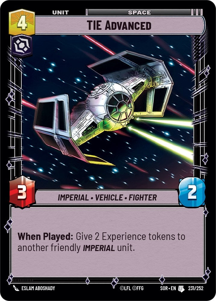Image for TIE Advanced - Star Wars: Unlimited