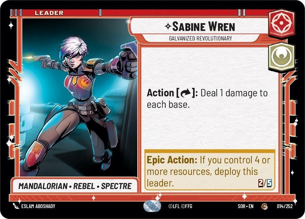 Image for Sabine Wren - Galvanized Revolutionary - Star Wars: Unlimited