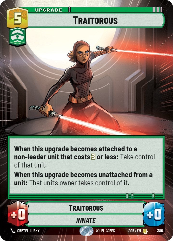 Image for Traitorous (Hyperspace) - Star Wars: Unlimited