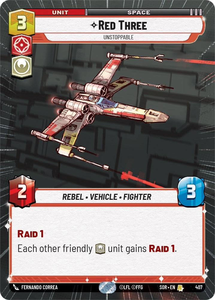 Image for Red Three - Unstoppable (Hyperspace) - Star Wars: Unlimited