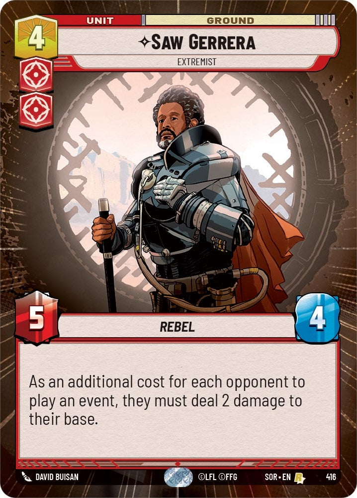 Image for Saw Gerrera - Extremist (Hyperspace) - Star Wars: Unlimited