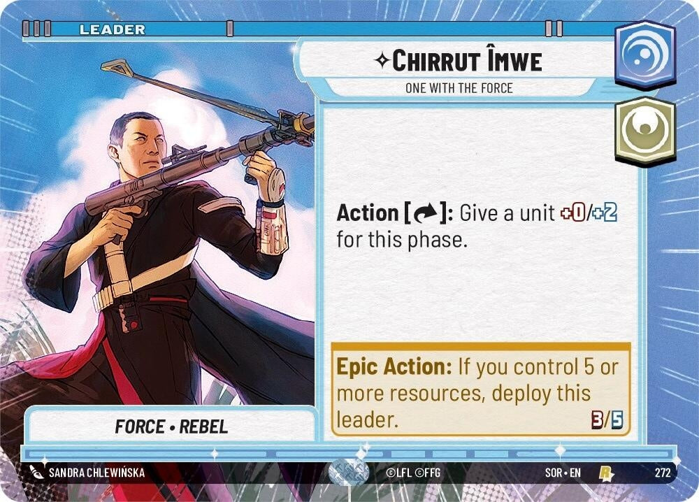 Image for Chirrut Imwe - One With The Force (Hyperspace) - Star Wars: Unlimited
