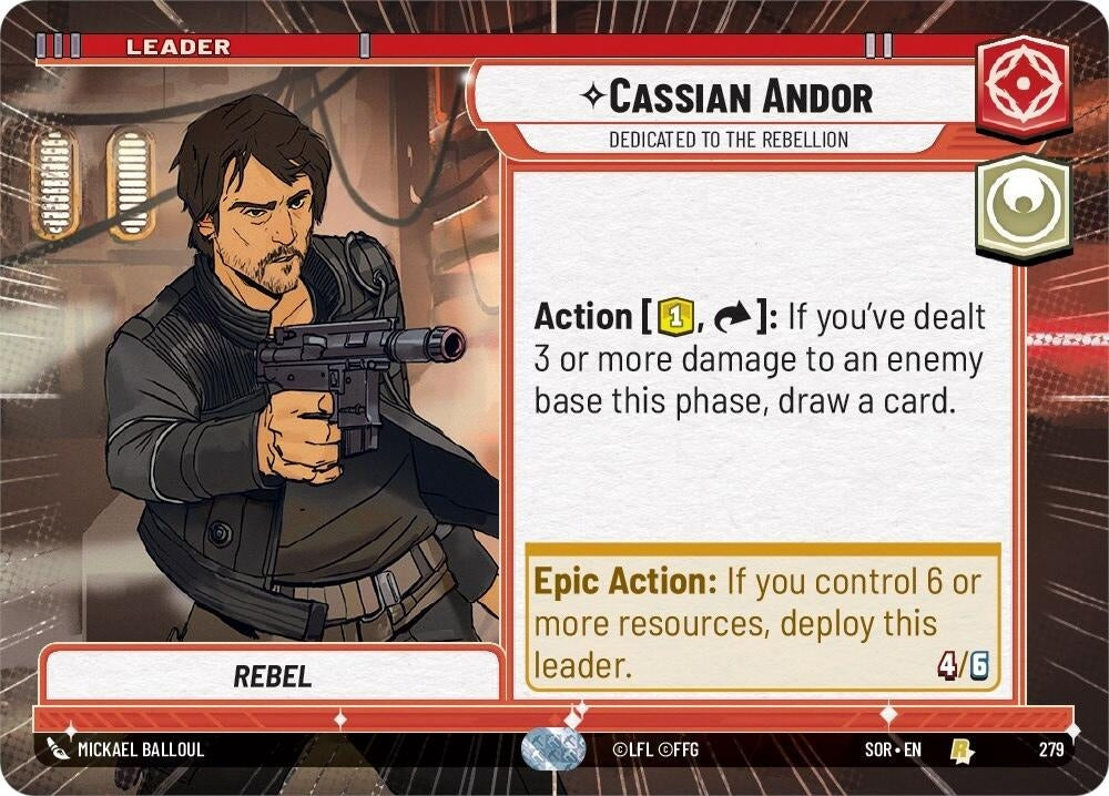Image for Cassian Andor - Dedicated to the Rebellion (Hyperspace) - Star Wars: Unlimited