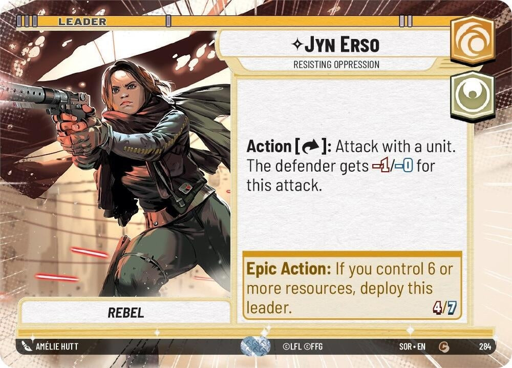 Image for Jyn Erso - Resisting Oppression (Hyperspace) - Star Wars: Unlimited