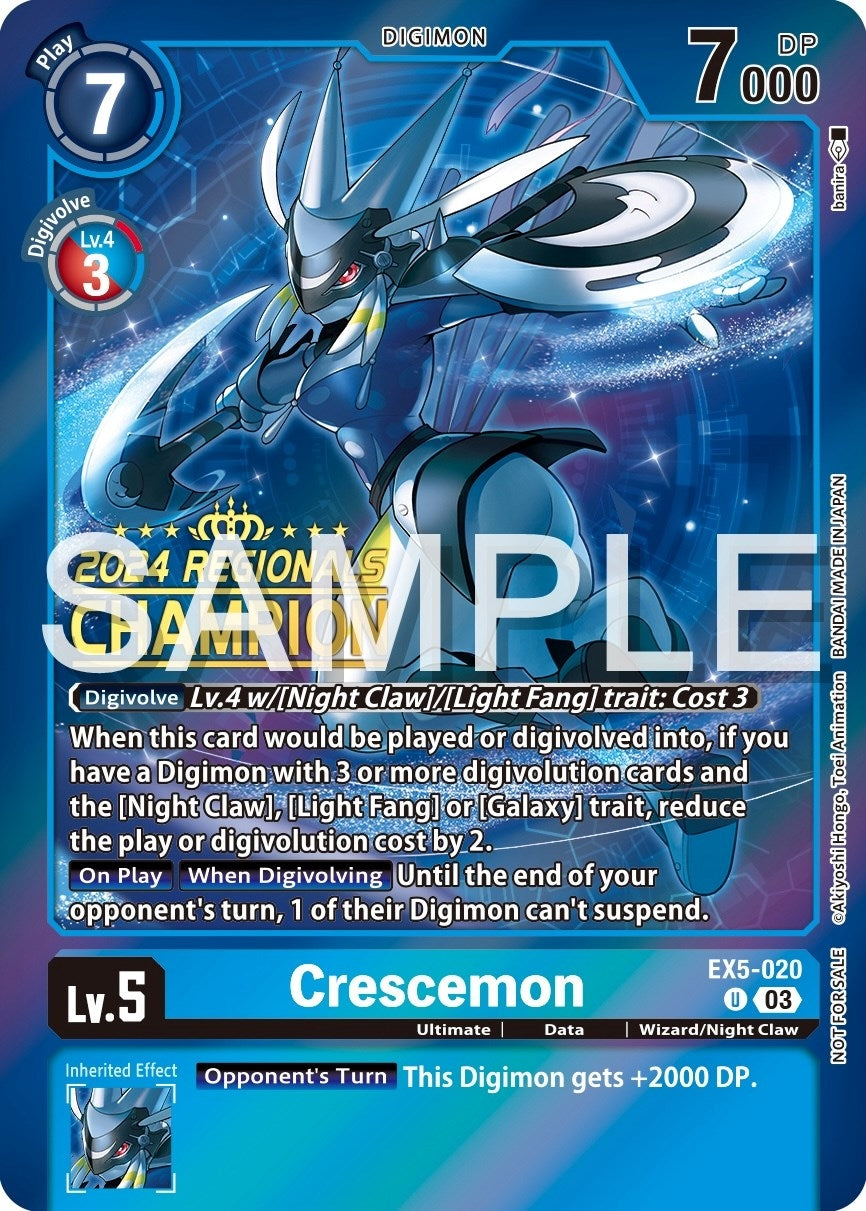 Image for Crescemon (2024 Regionals Champion) - Digimon Card Game