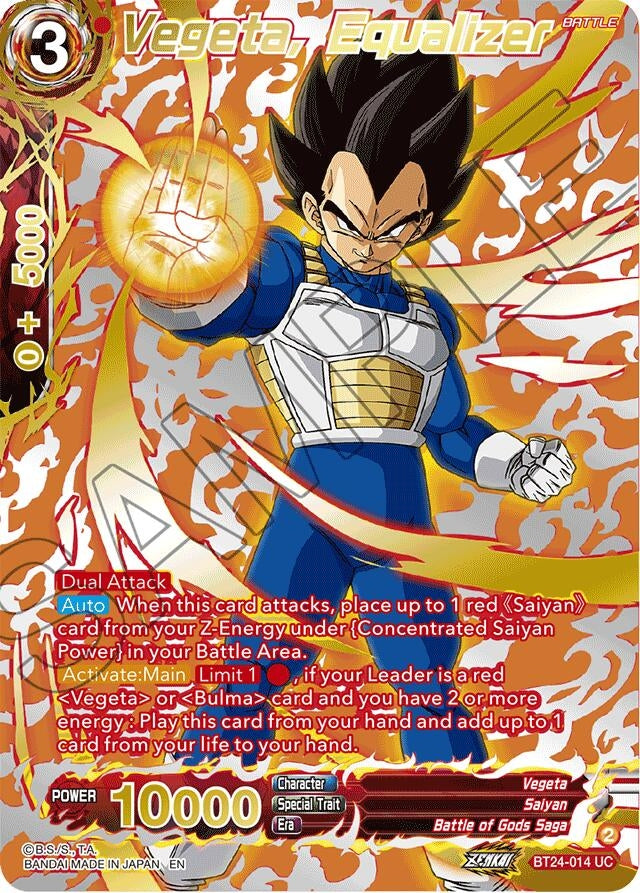 Image for Vegeta, Equalizer (Collector Booster Gold) - Dragon Ball Super: Masters