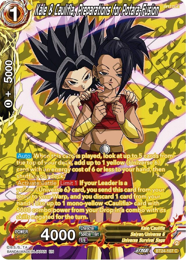 Image for Kale & Caulifla, Preparations for Potara-Fusion (Collector Booster Silver) - Dragon Ball Super: Masters
