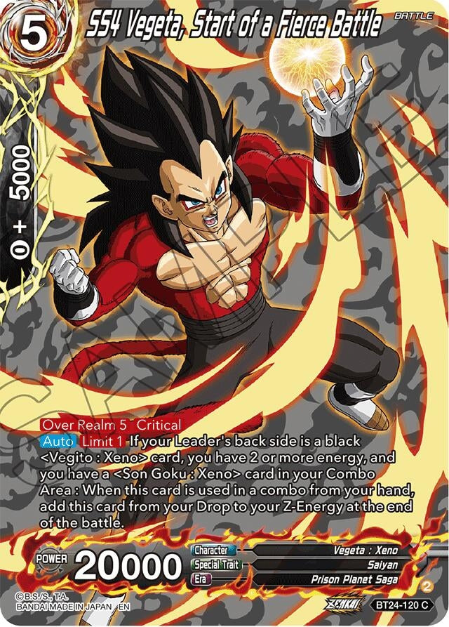 Image for SS4 Vegeta, Start of a Fierce Battle (Collector Booster Silver) - Dragon Ball Super: Masters