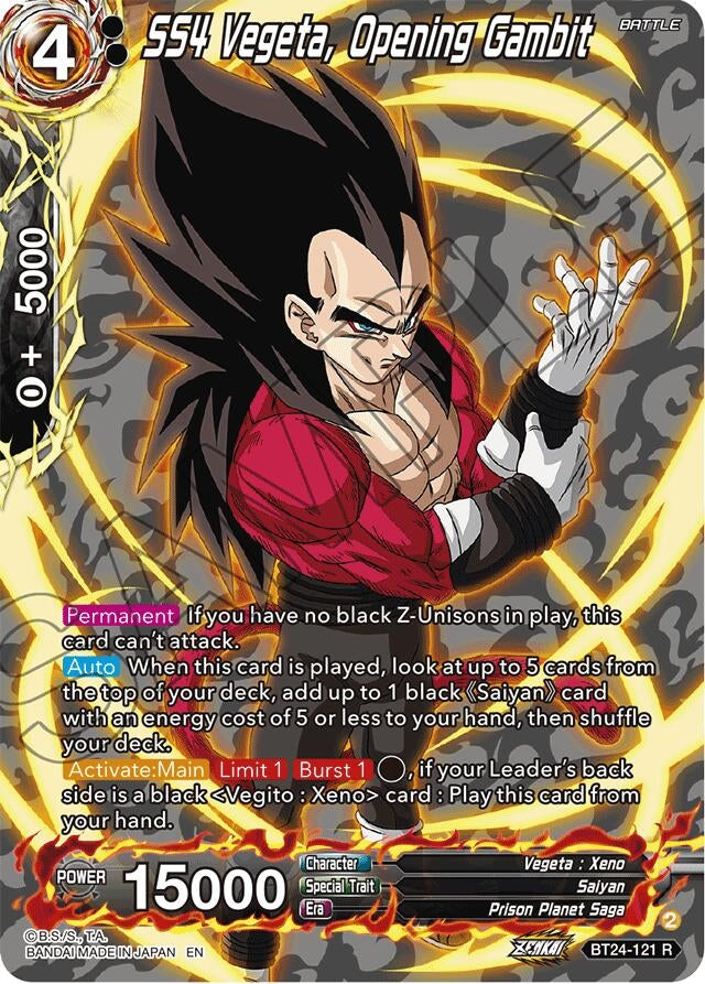 Image for SS4 Vegeta, Opening Gambit (Collector Booster Silver) - Dragon Ball Super: Masters