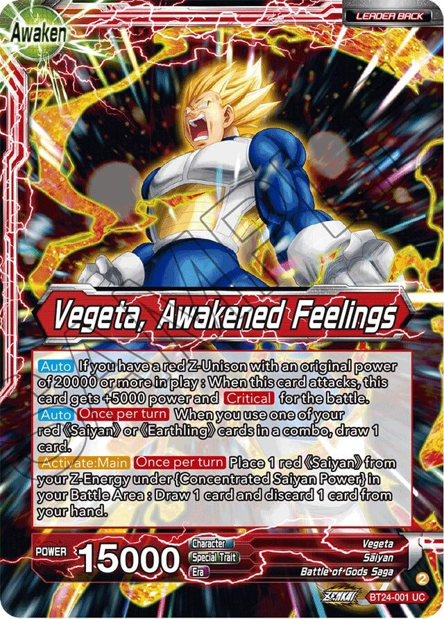 Image for Vegeta // Vegeta, Awakened Feelings (Collector Booster Foil) - Dragon Ball Super: Masters
