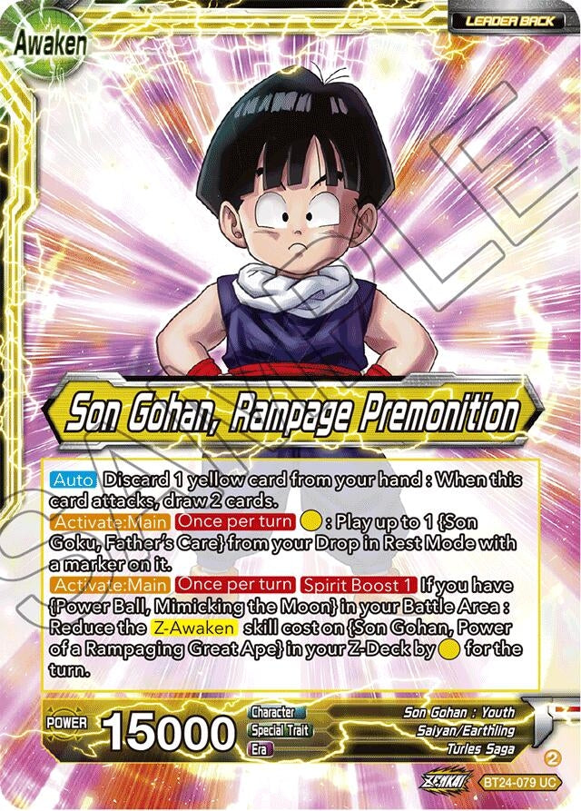 Image for Son Gohan // Son Gohan, Rampage Premonition (Collector Booster Foil) - Dragon Ball Super: Masters