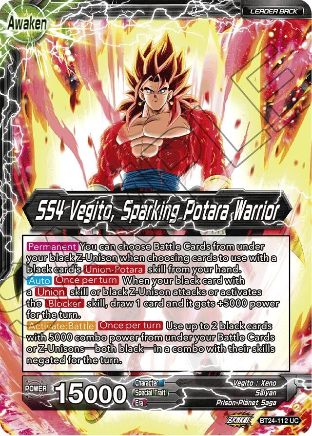 Image for SS4 Son Goku & SS4 Vegeta // SS4 Vegito, Sparking Potara Warrior (Collector Booster Foil) - Dragon Ball Super: Masters