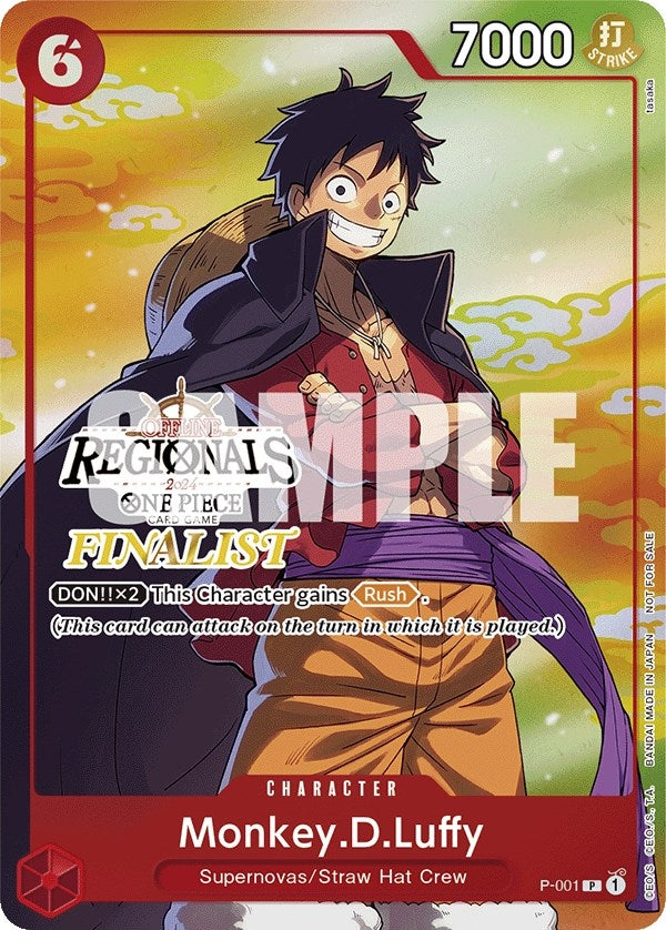 Image for Monkey.D.Luffy (001) (Online Regional 2024 Vol. 2) [Finalist] - One Piece Card Game