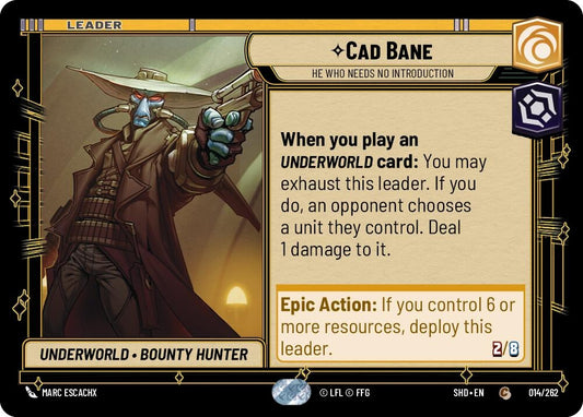 Image for Cad Bane - He Who Needs No Introduction - Star Wars: Unlimited