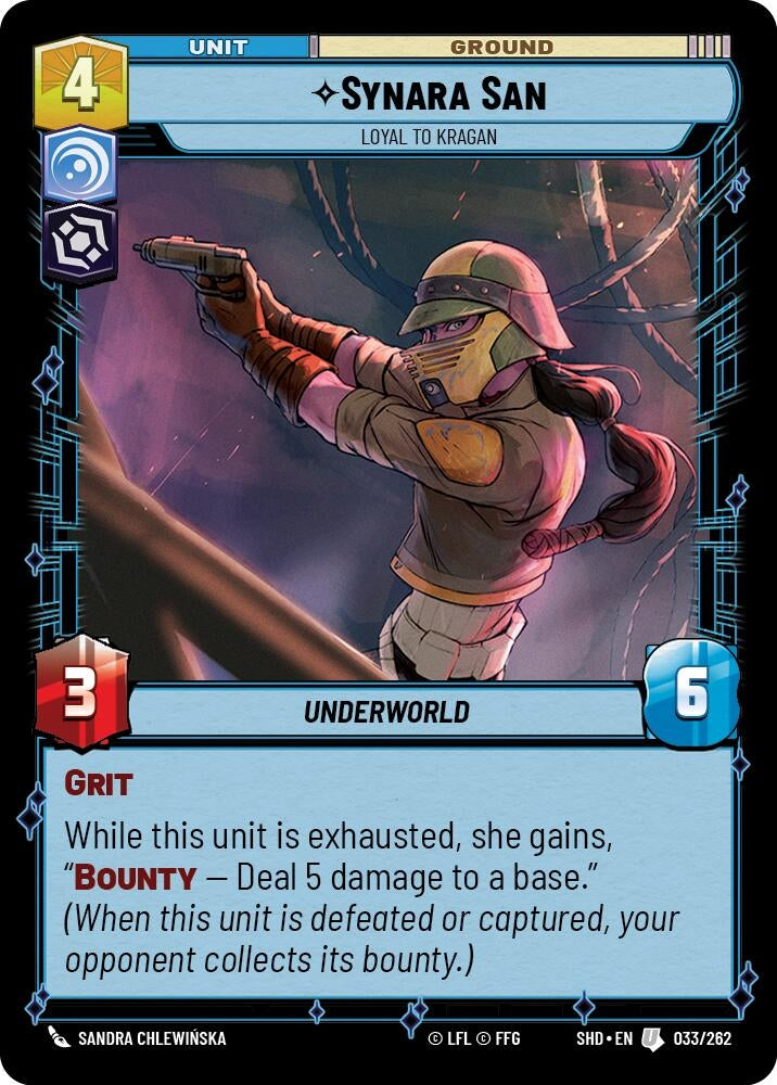 Image for Synara San - Loyal to Kragan - Star Wars: Unlimited
