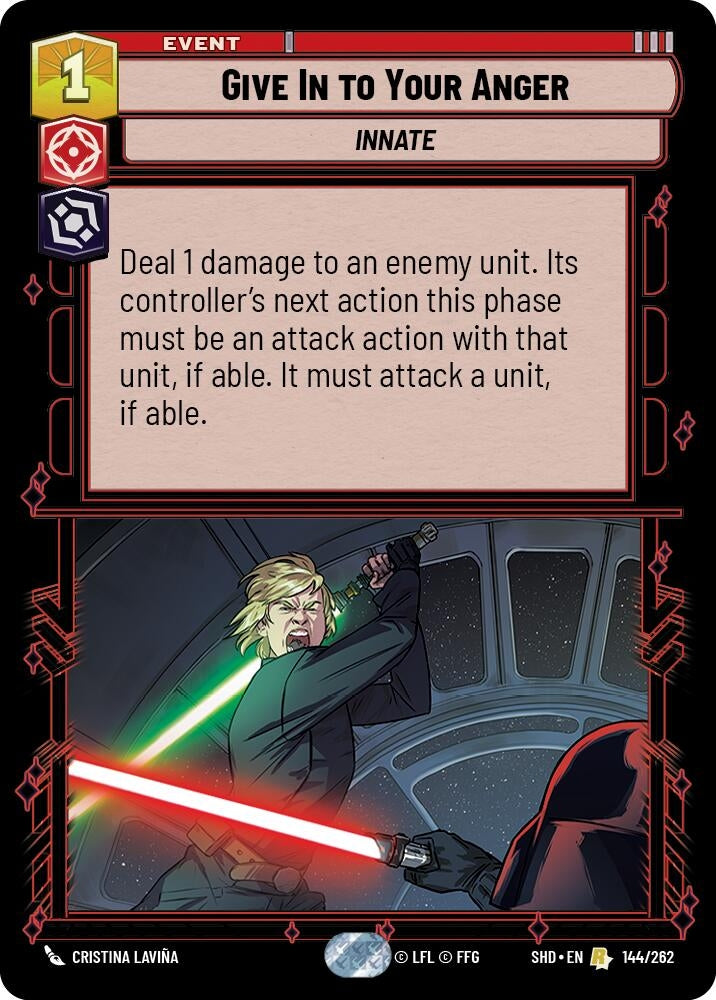 Image for Give In to Your Anger - Star Wars: Unlimited