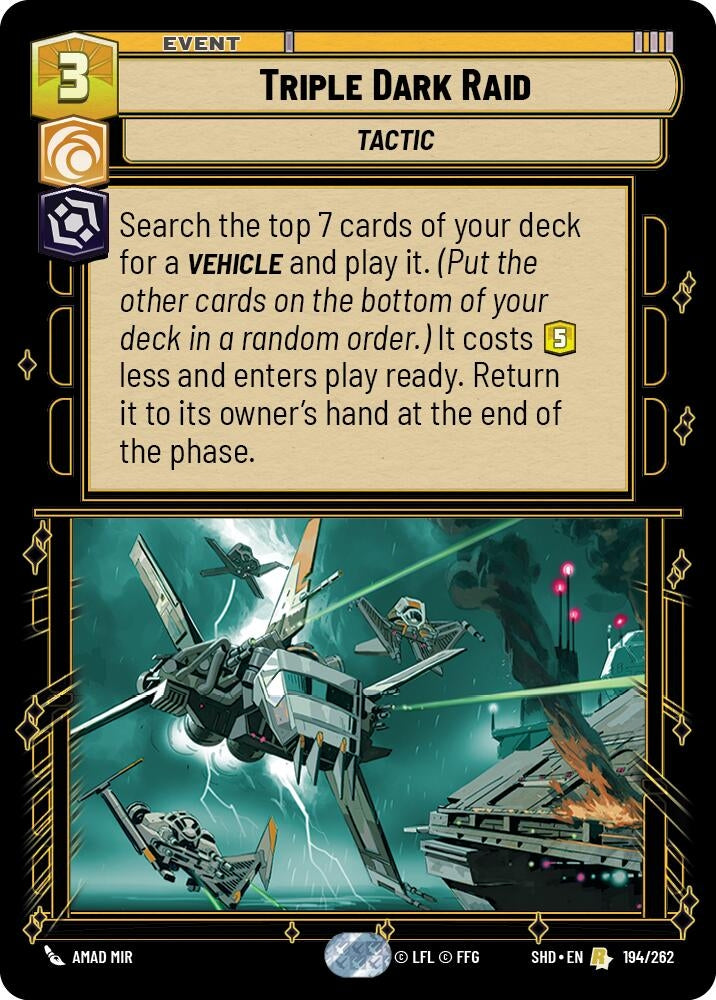 Image for Triple Dark Raid - Star Wars: Unlimited