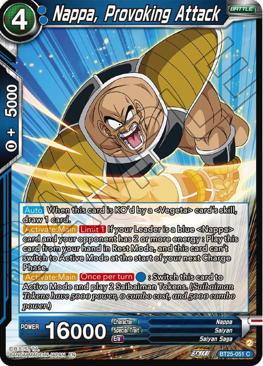 Image for Nappa, Provoking Attack - Dragon Ball Super: Masters