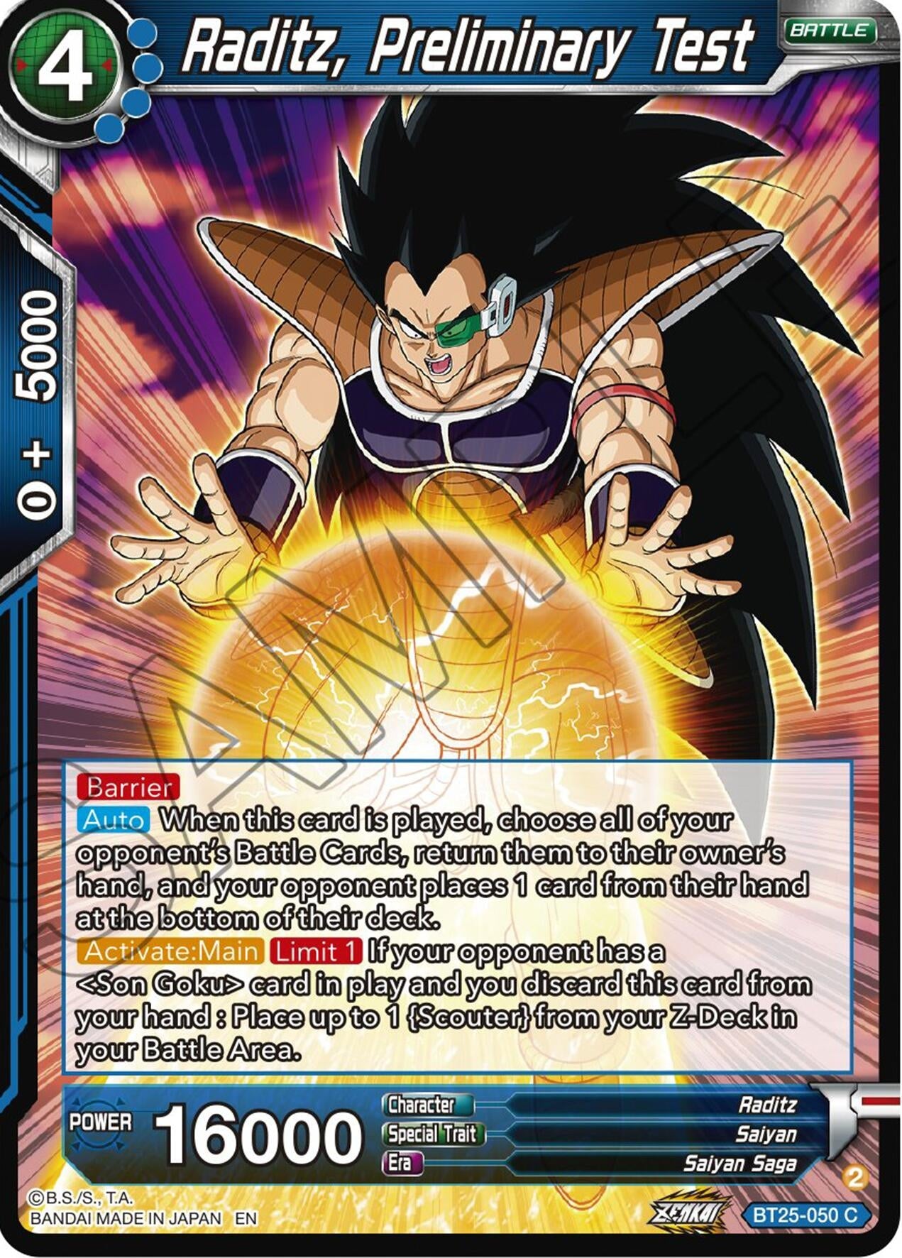 Image for Raditz, Preliminary Test - Dragon Ball Super: Masters