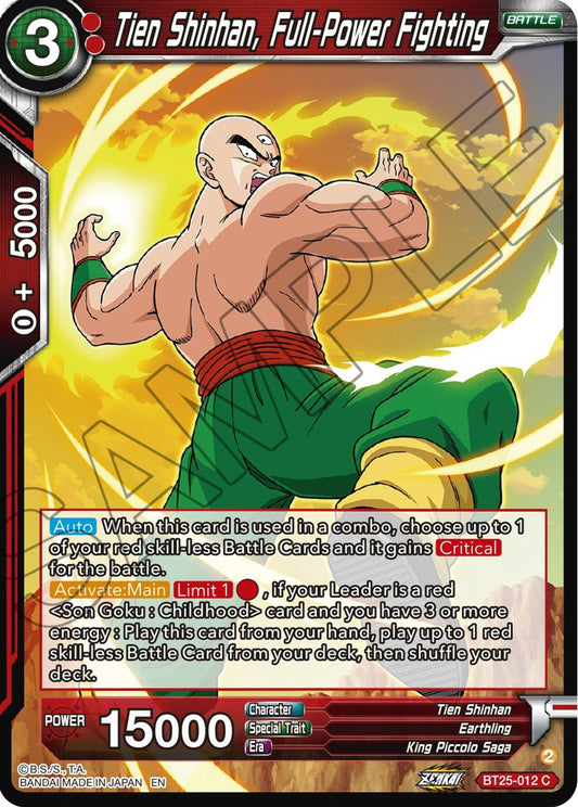 Image for Tien Shinhan, Full-Power Fighting - Dragon Ball Super: Masters