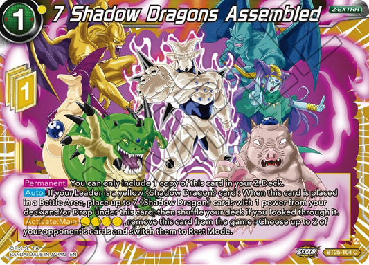 Image for 7 Shadow Dragons Assembled - Dragon Ball Super: Masters