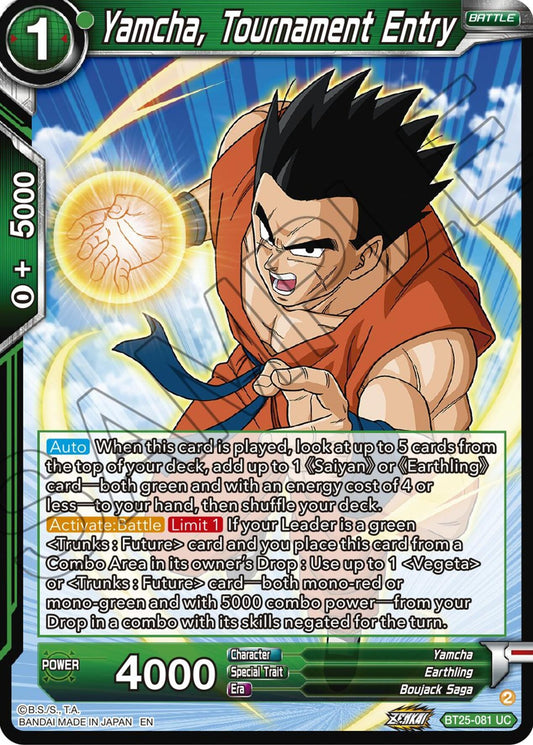 Image for Yamcha, Tournament Entry - Dragon Ball Super: Masters