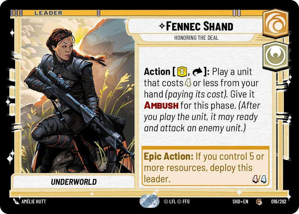 Image for Fennec Shand - Honoring the Deal - Star Wars: Unlimited