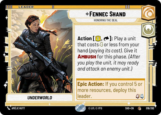 Image for Fennec Shand - Honoring the Deal - Star Wars: Unlimited