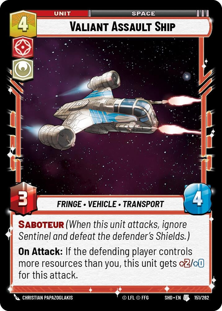 Image for Valiant Assault Ship - Star Wars: Unlimited