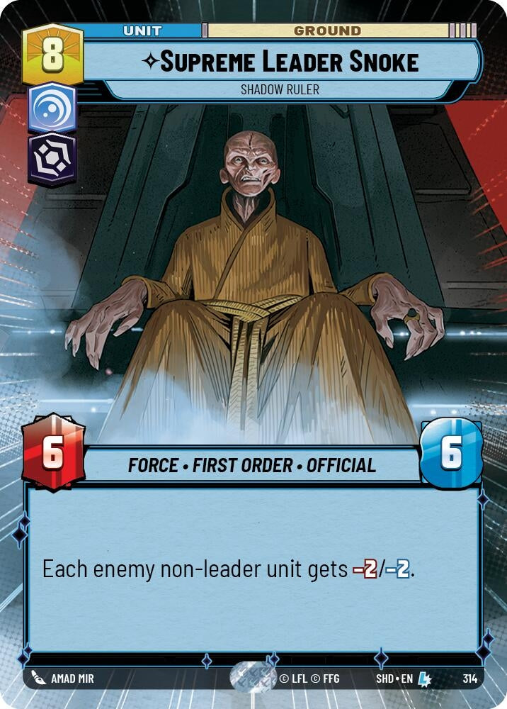 Image for Supreme Leader Snoke - Shadow Ruler (Hyperspace) - Star Wars: Unlimited