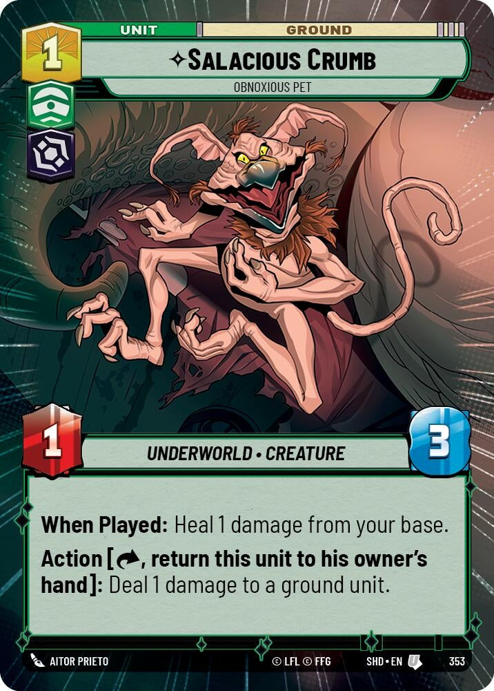 Image for Salacious Crumb - Obnoxious Pet (Hyperspace) - Star Wars: Unlimited