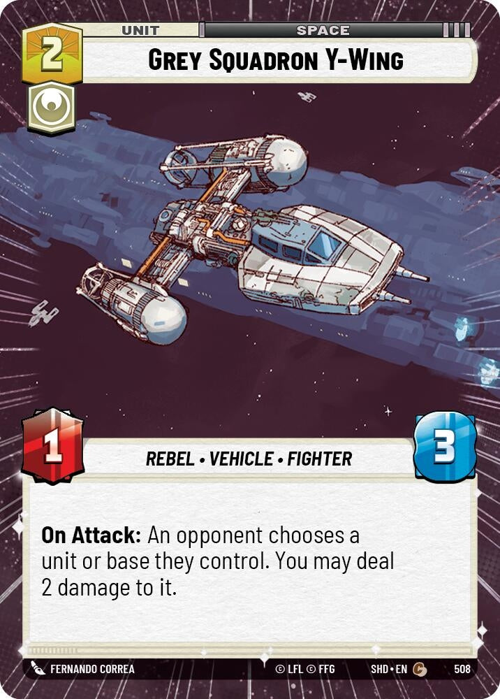 Image for Grey Squadron Y-Wing (Hyperspace) - Star Wars: Unlimited