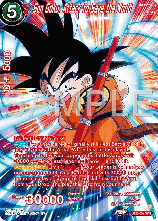 Image for Son Goku, Attack to Save the World (SPR) - Dragon Ball Super: Masters
