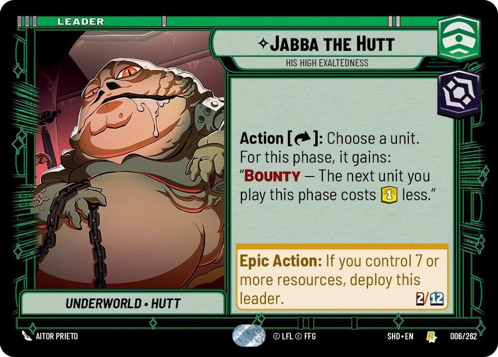 Image for Jabba the Hutt - His High Exaltedness - Star Wars: Unlimited