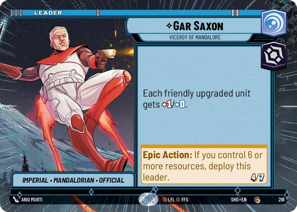 Image for Gar Saxon - Viceroy of Mandalore (Hyperspace) - Star Wars: Unlimited