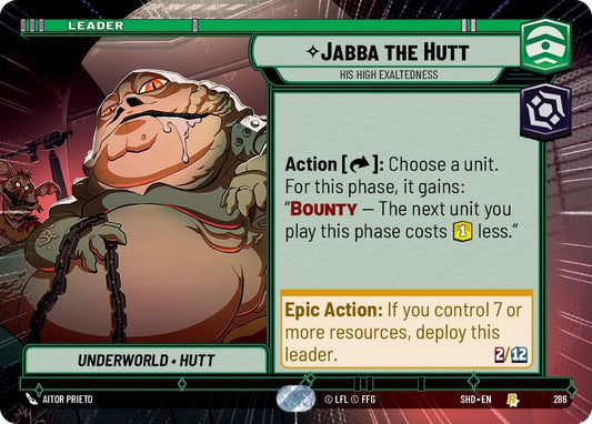 Image for Jabba the Hutt - His High Exaltedness (Hyperspace) - Star Wars: Unlimited