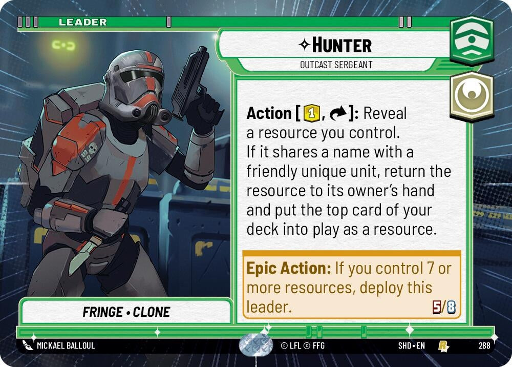 Image for Hunter - Outcast Sergeant (Hyperspace) - Star Wars: Unlimited