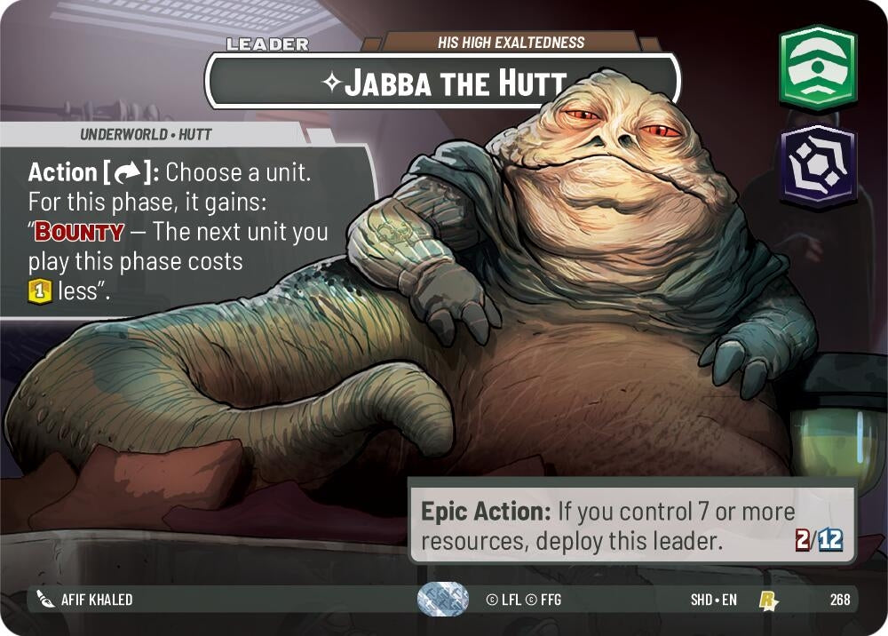 Image for Jabba the Hutt - His High Exaltedness (Showcase) - Star Wars: Unlimited