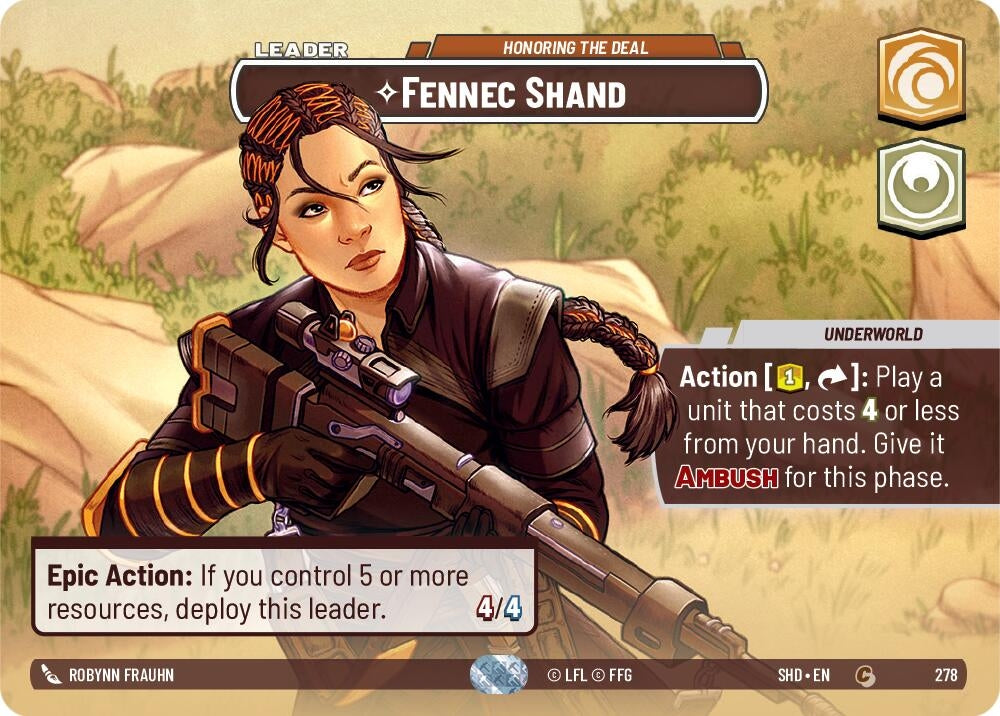 Image for Fennec Shand - Honoring the Deal (Showcase) - Star Wars: Unlimited