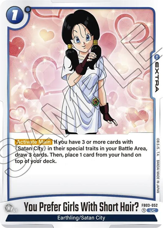 Image for You Prefer Girls With Short Hair? - Dragon Ball Super: Fusion World