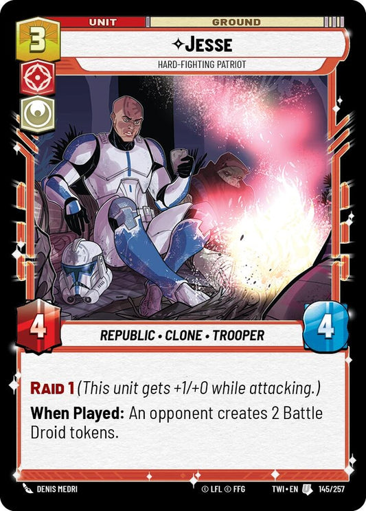 Image for Jesse - Hard-Fighting Patriot - Star Wars: Unlimited