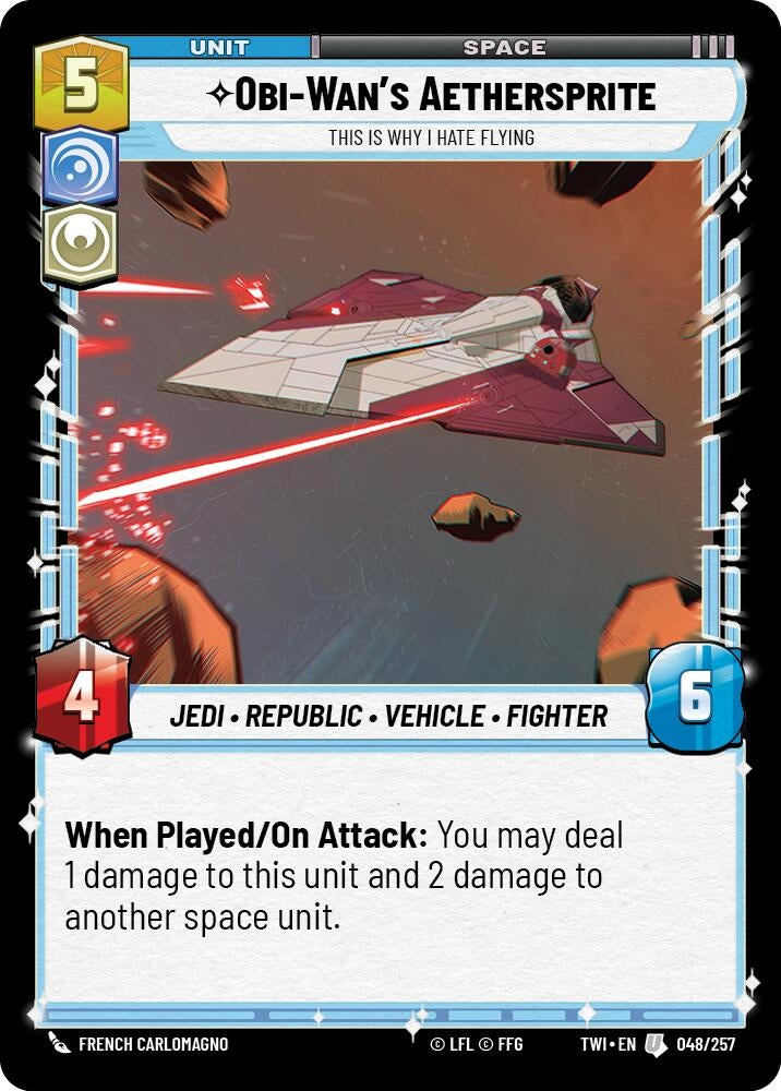Image for Obi-Wan’s Aethersprite - This is Why I Hate Flying - Star Wars: Unlimited