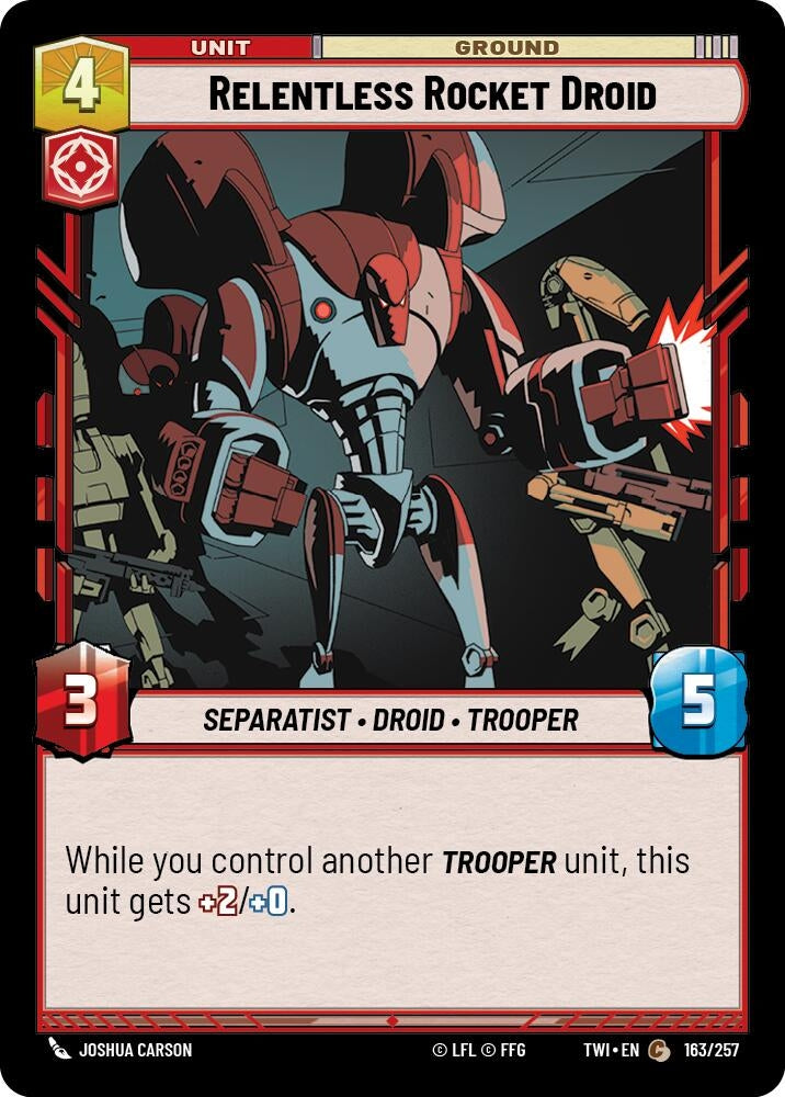 Image for Relentless Rocket Droid - Star Wars: Unlimited