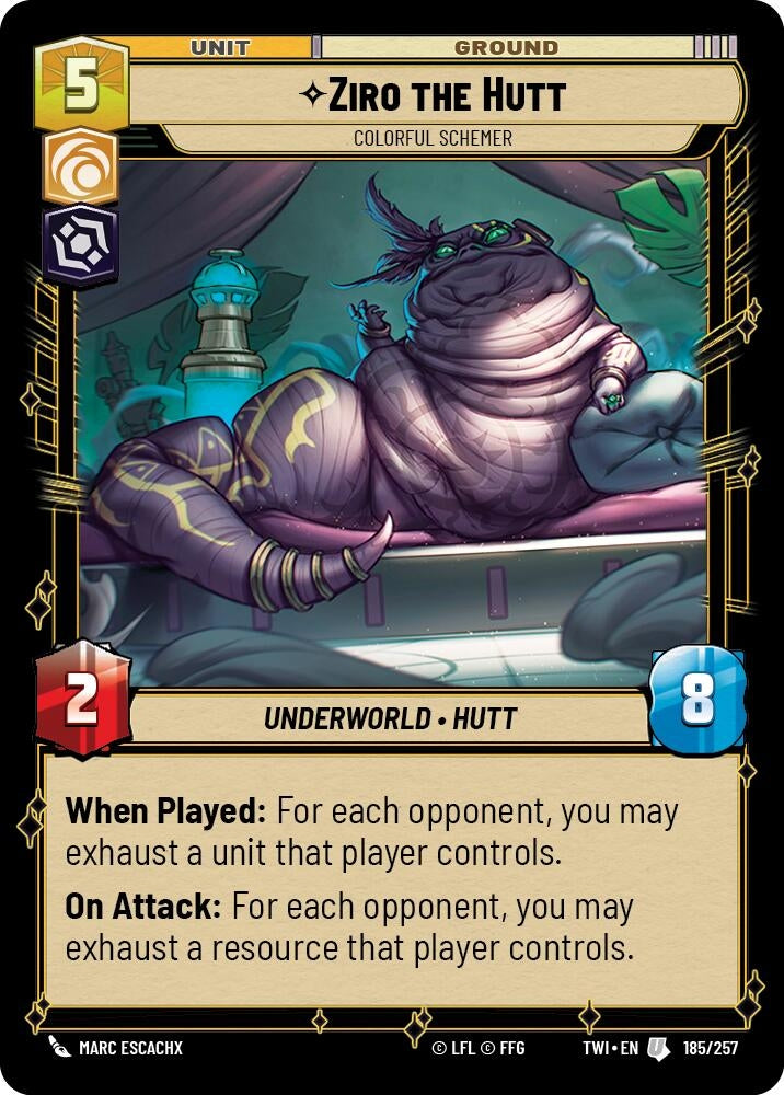 Image for Ziro the Hutt - Colorful Schemer - Star Wars: Unlimited
