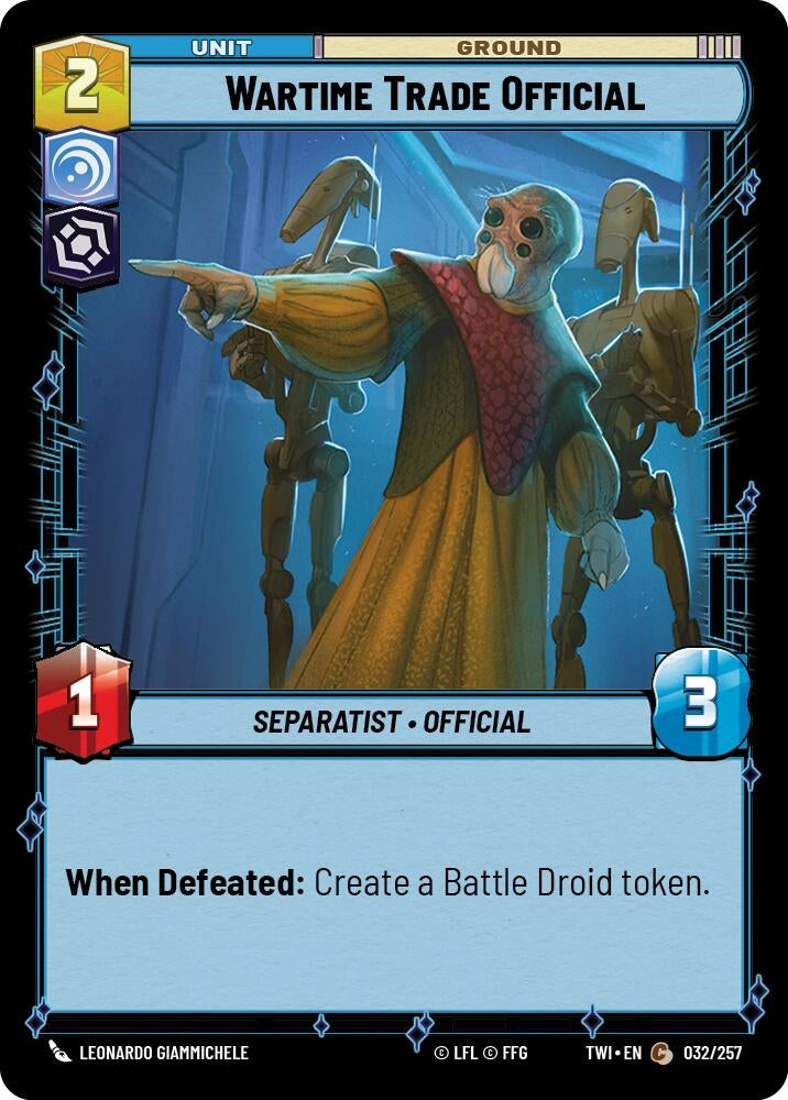 Image for Wartime Trade Official - Star Wars: Unlimited